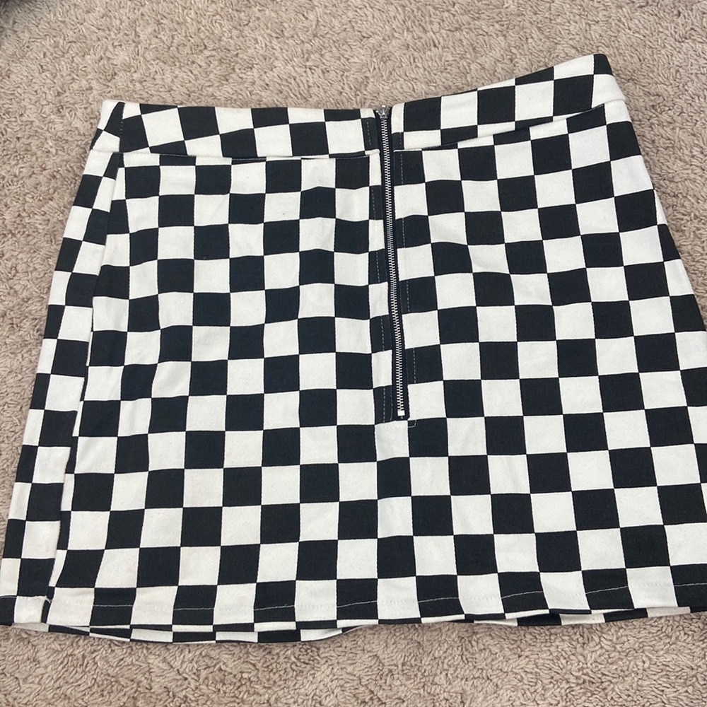 CHECKERED MINI SKIRT